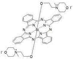 A silicon phthalocyanine with an axial ester bond linking piperidine or morpholine derivatives
