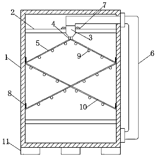 Slide-type grain dropping device of grain drying machine