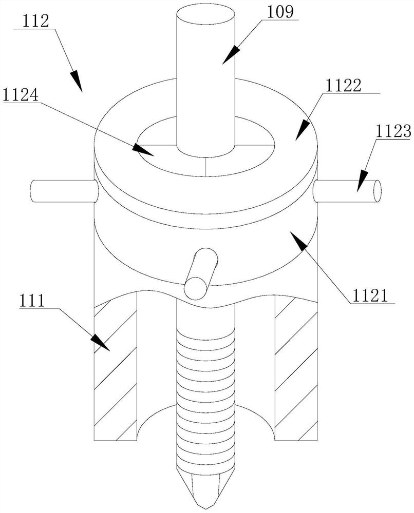 Drill rod cleaning mechanism of mechanical drilling device for round bar materials