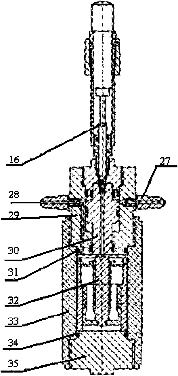 High-temperature high-pressure tensile stress strain system of oil well cement and test method thereof