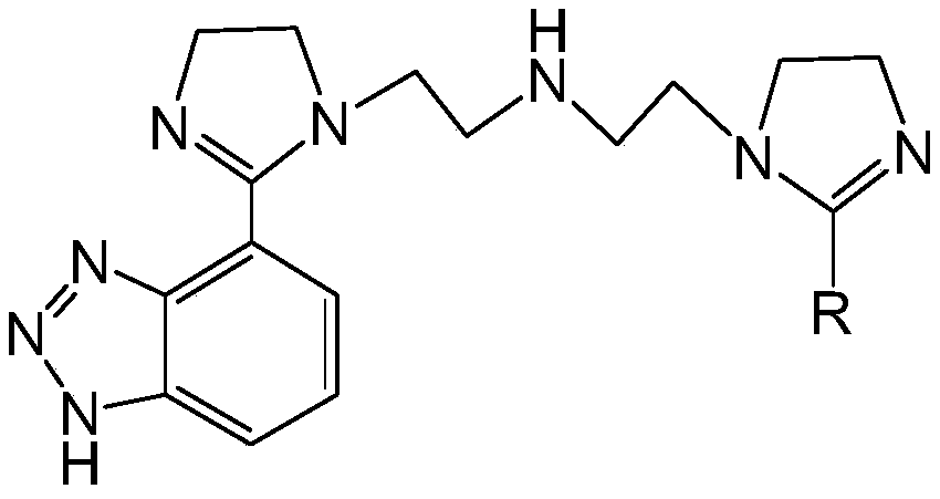 Diethyleneamine-(2-benzotriazole)-(2′-long carbon chain alkenyl) bis-imidazoline corrosion inhibitor and preparation method