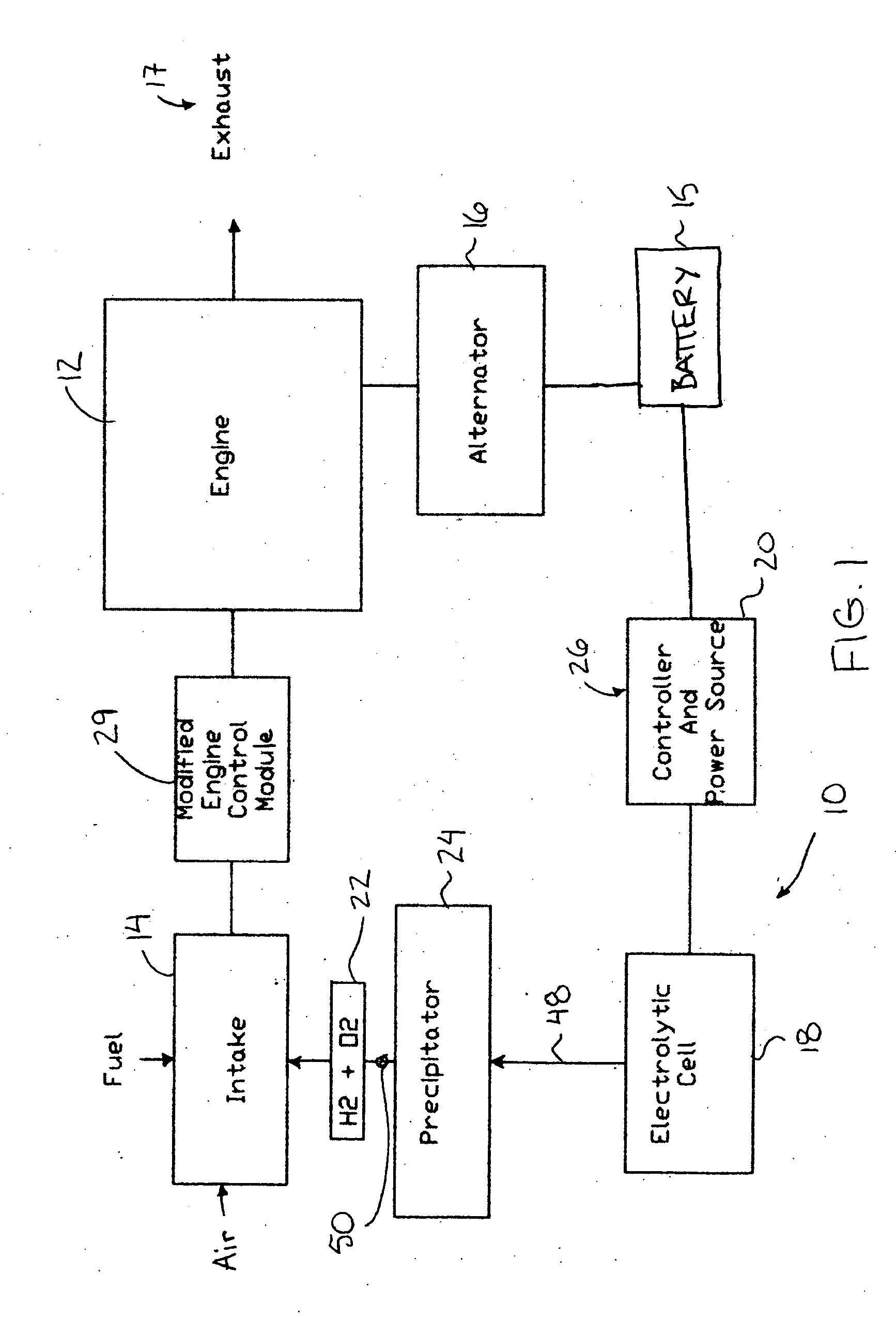 Electrolytic Cell for an Internal Combustion Engine