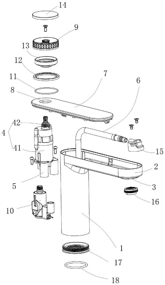 Faucet structure of valve element offset temperature adjusting valve assembly