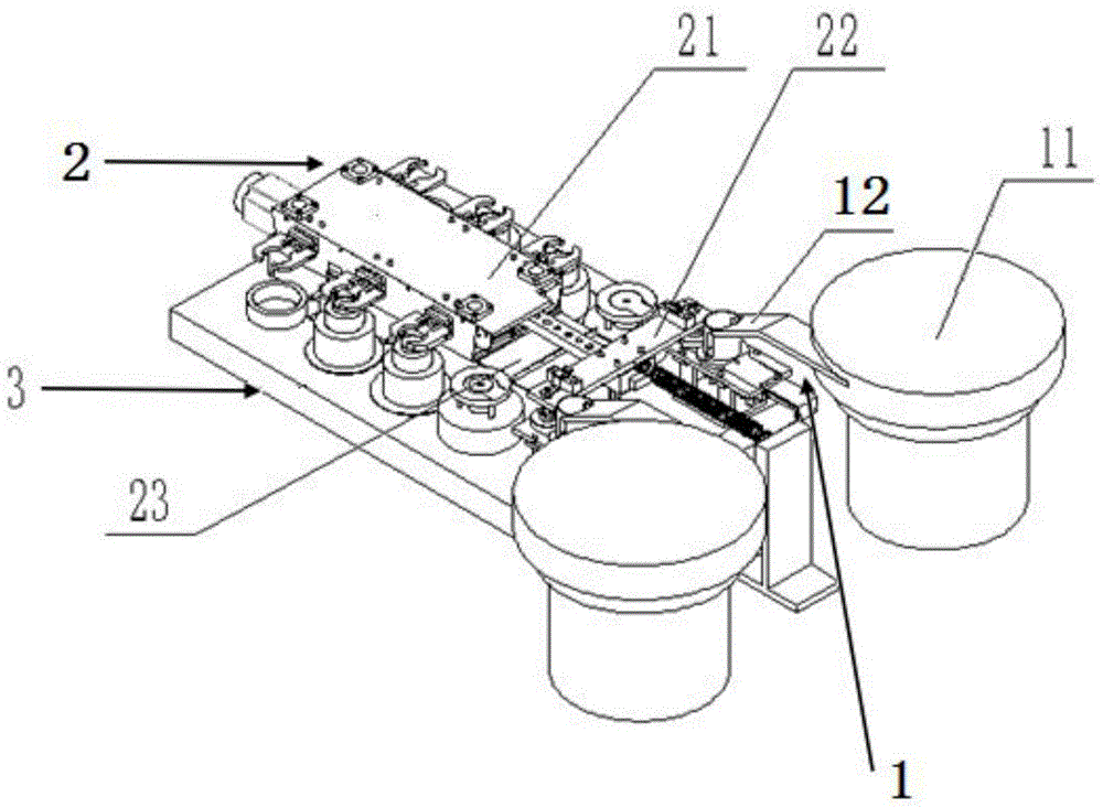 A multi-station material transfer system