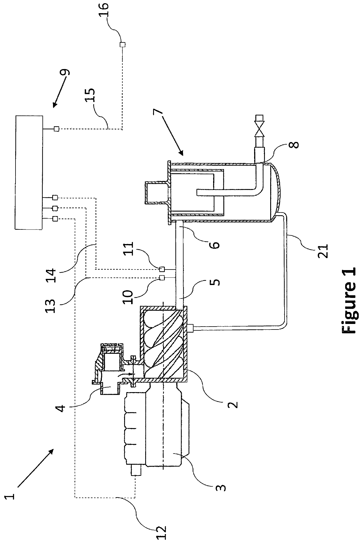 Controller unit for controlling the speed of a motor driving an oil injected compressor and method of controlling said speed