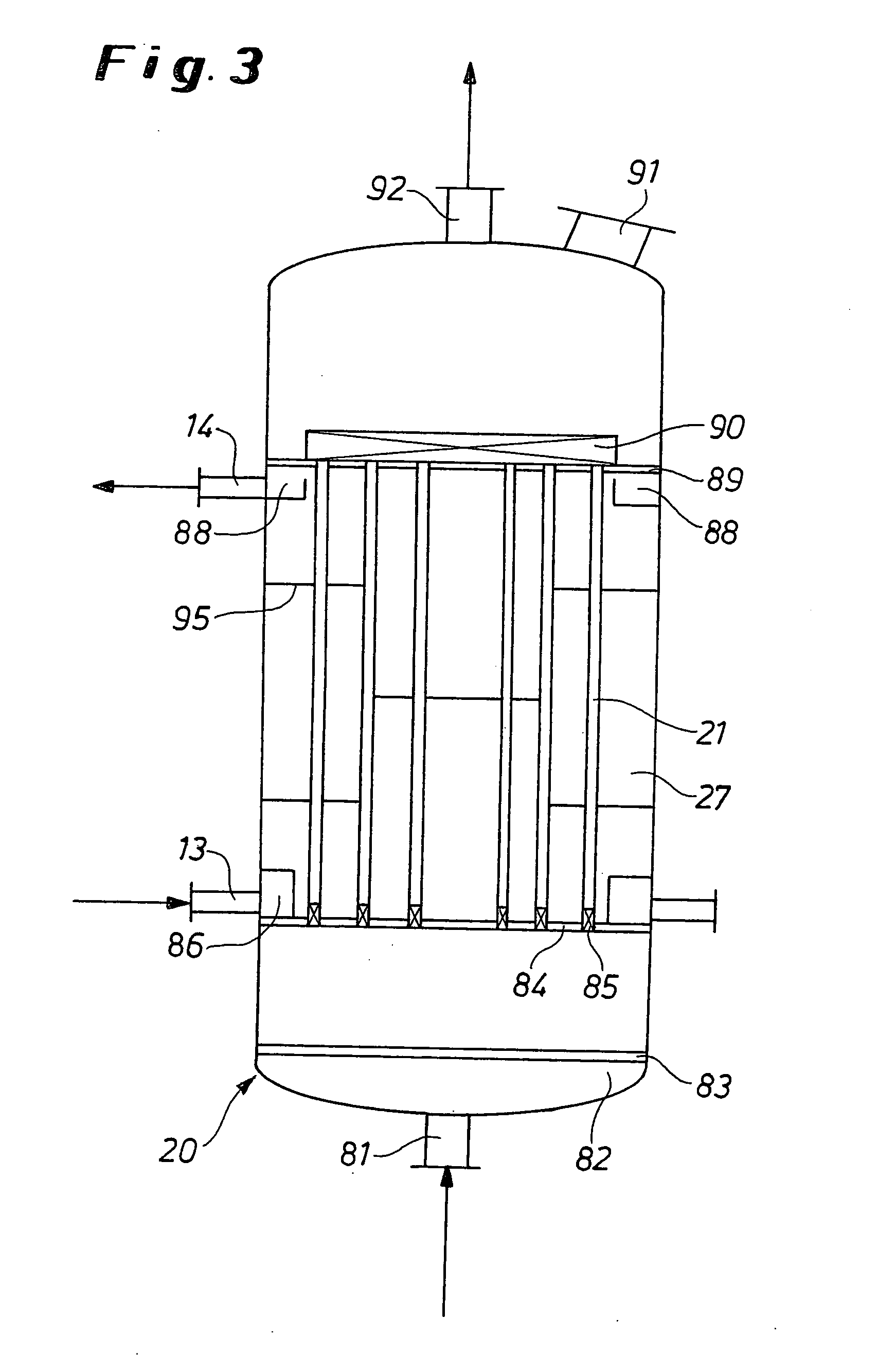 Process and apparatus for the production of phosgene