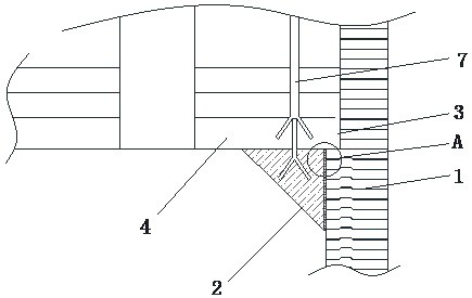 Annular channel refractory matter triangular support of dual-chamber kiln