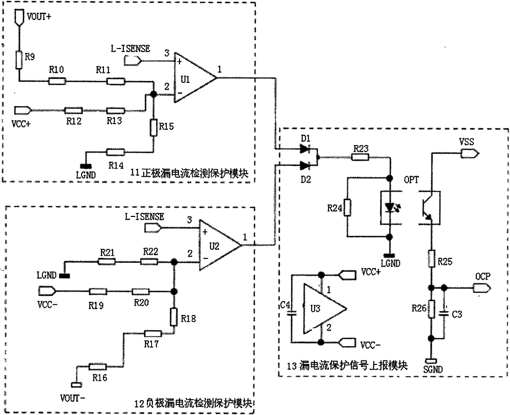 Leakage Current Detection and Protection Circuit for DC Remote Power Supply System