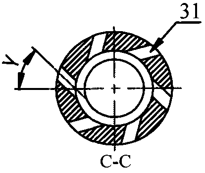 Spiral-flow type built-in cylindrical blast cap