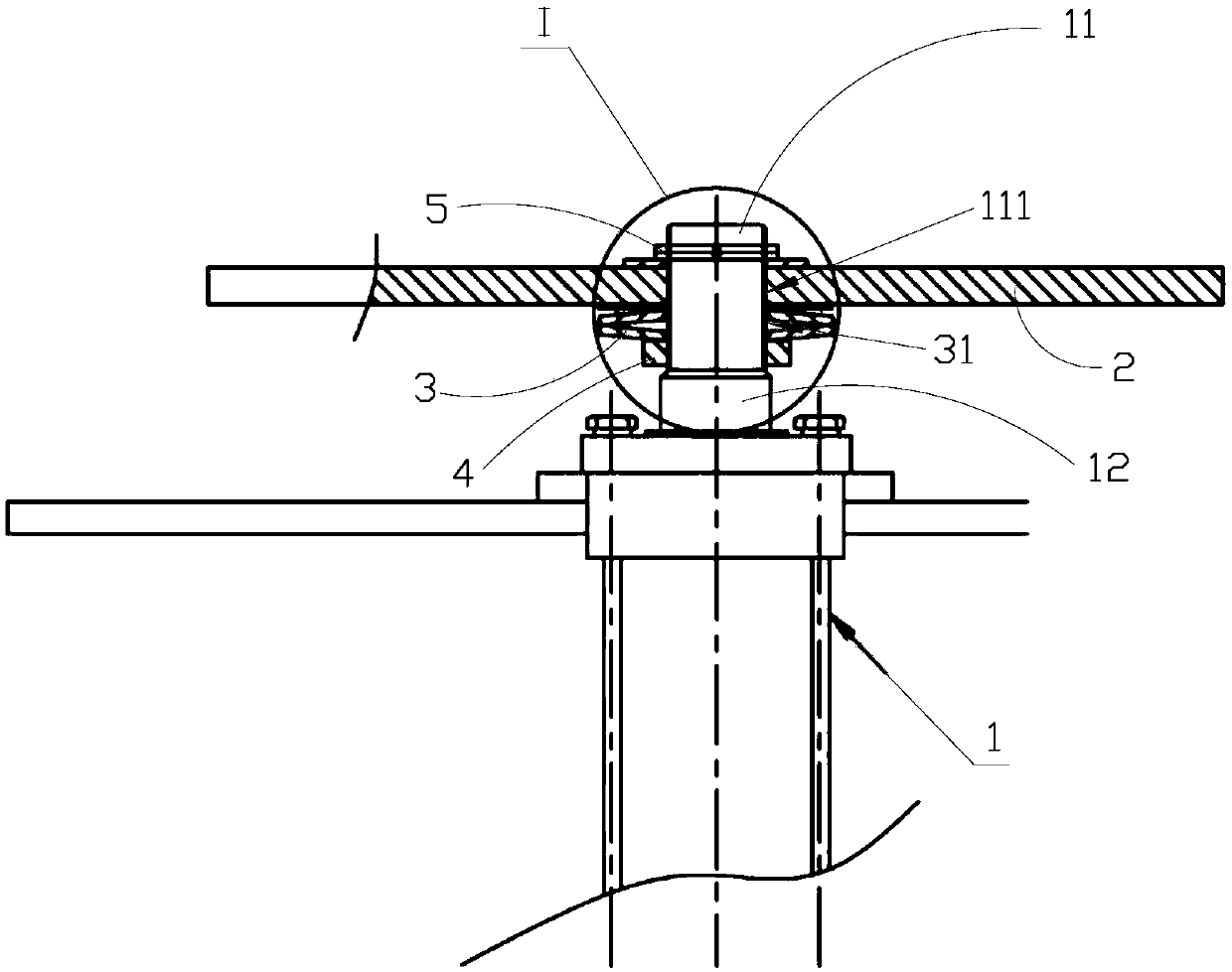 Cast-rolling coil stripping trolley with elastic support