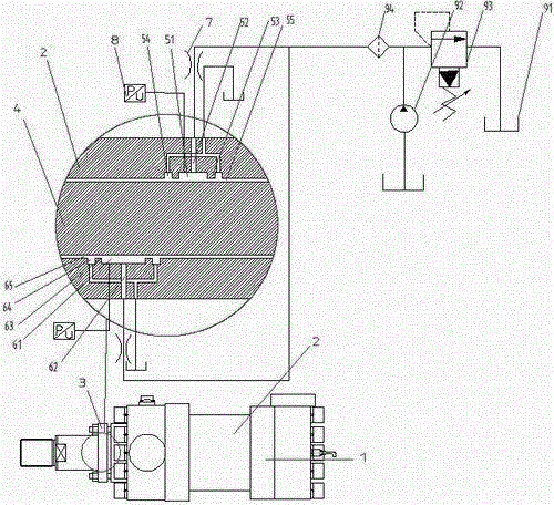 Designing method of constant-pressure oil supply type load-deflection resistance horizontal type servo oil cylinder