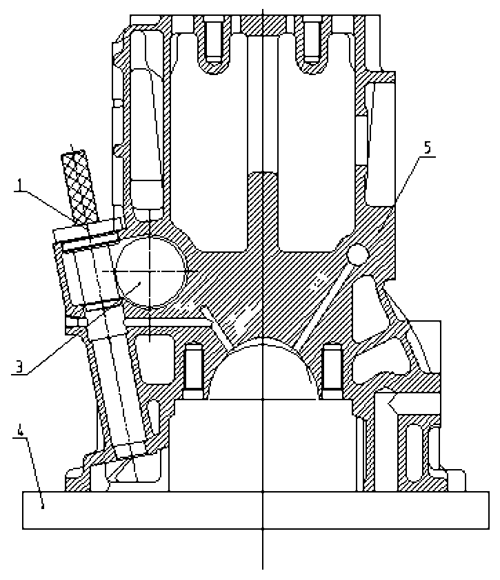 Detection tool assembly for detecting interference of cam shaft hole and engine oil pump hole of diesel engine cylinder body