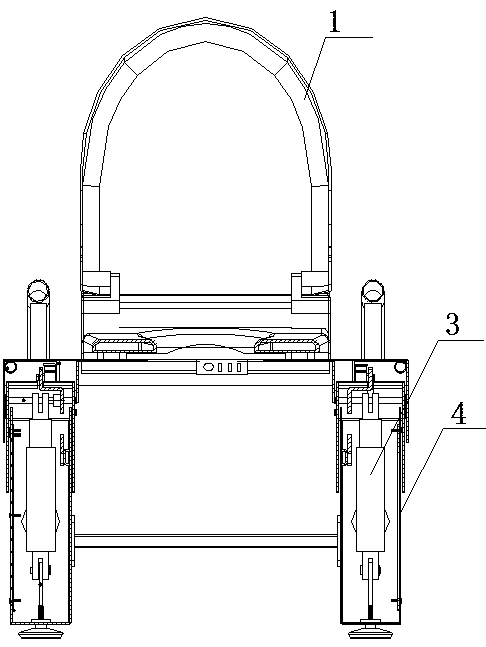 A toilet chair with lifting function