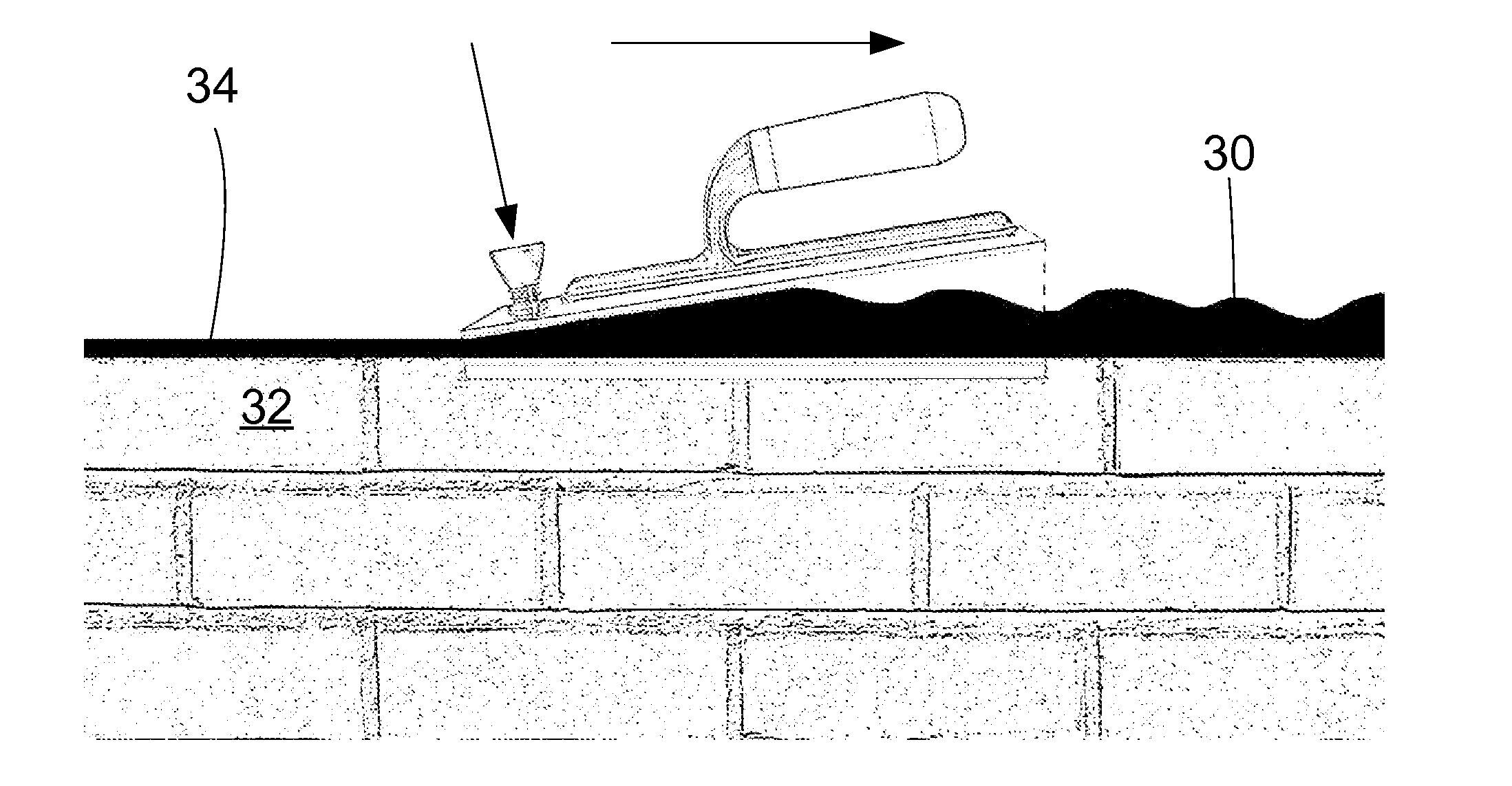 Tool for applying mortar