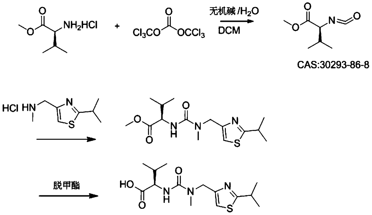 A kind of heterogeneous synthesis method and application of ritonavir intermediate