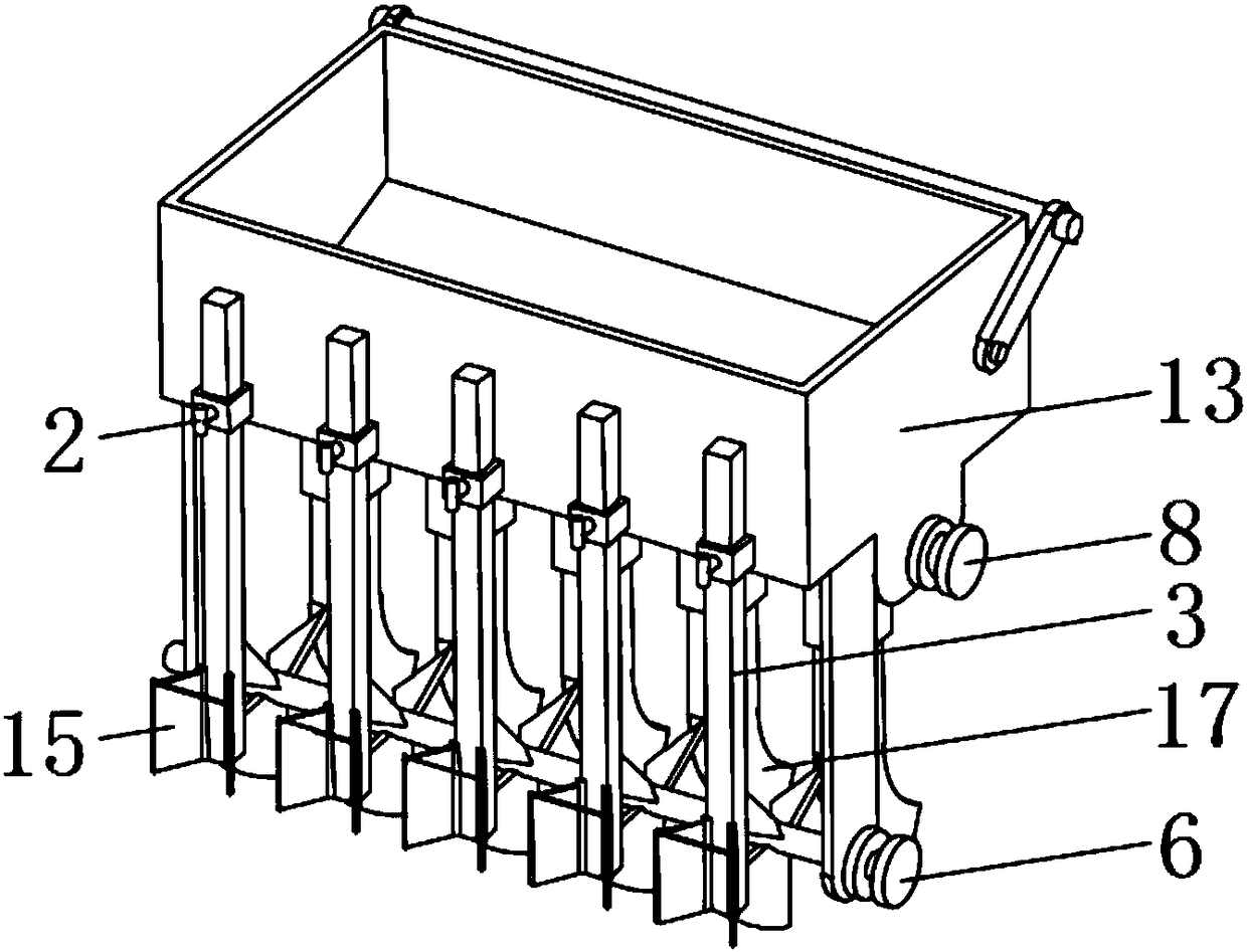 Improved fertilizer spreading machine with ridging function for saline-alkali land