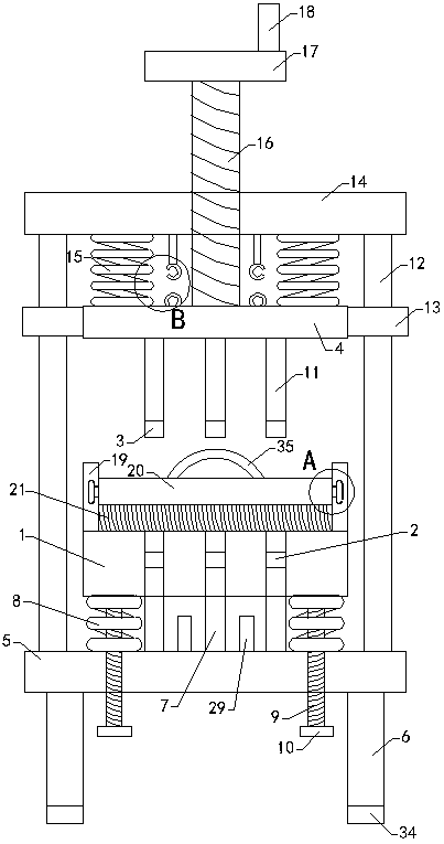 Tabletting device for producing medical drugs
