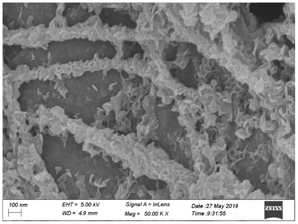 Preparation of graphene/silicon carbide three-dimensional composite aerogel and loaded molybdenum disulfide electrocatalyst thereof