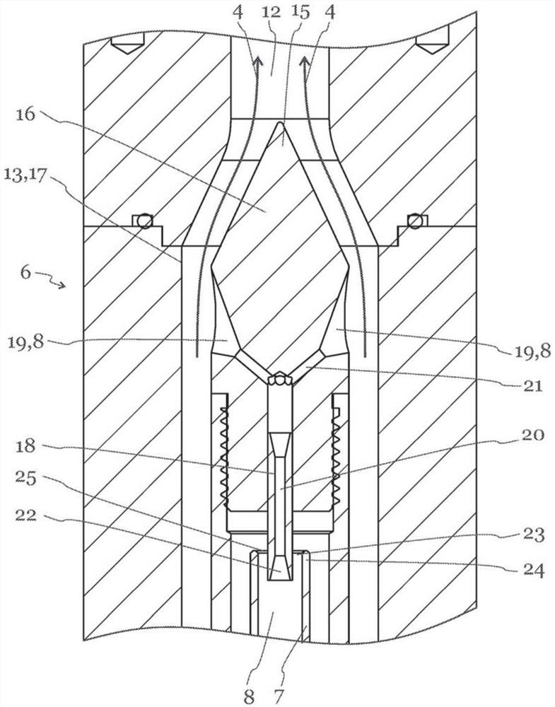 Method and assembly comprising condensation particle counter, operating fluid, and carrier gas