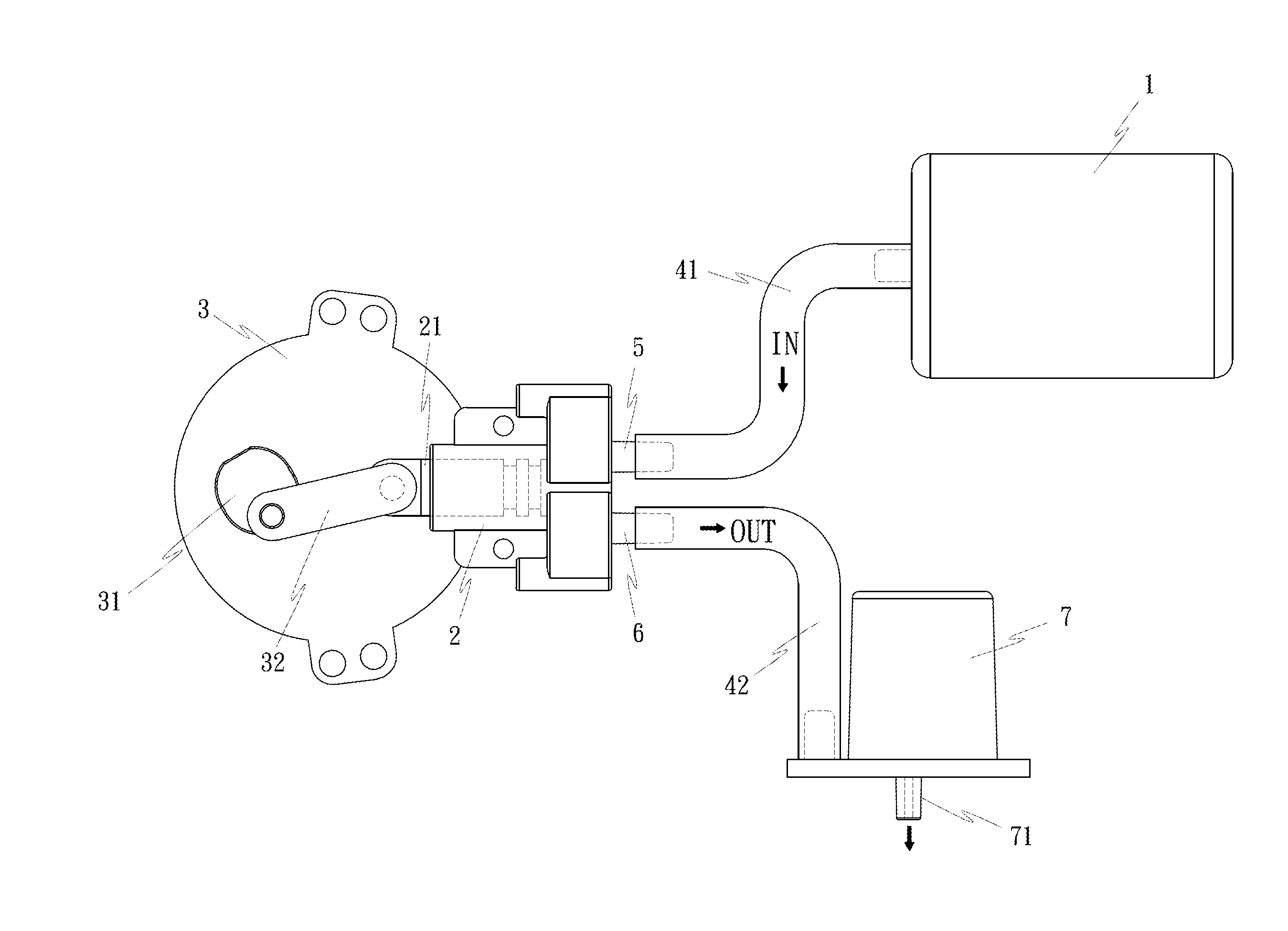 Water pump device for electric appliances