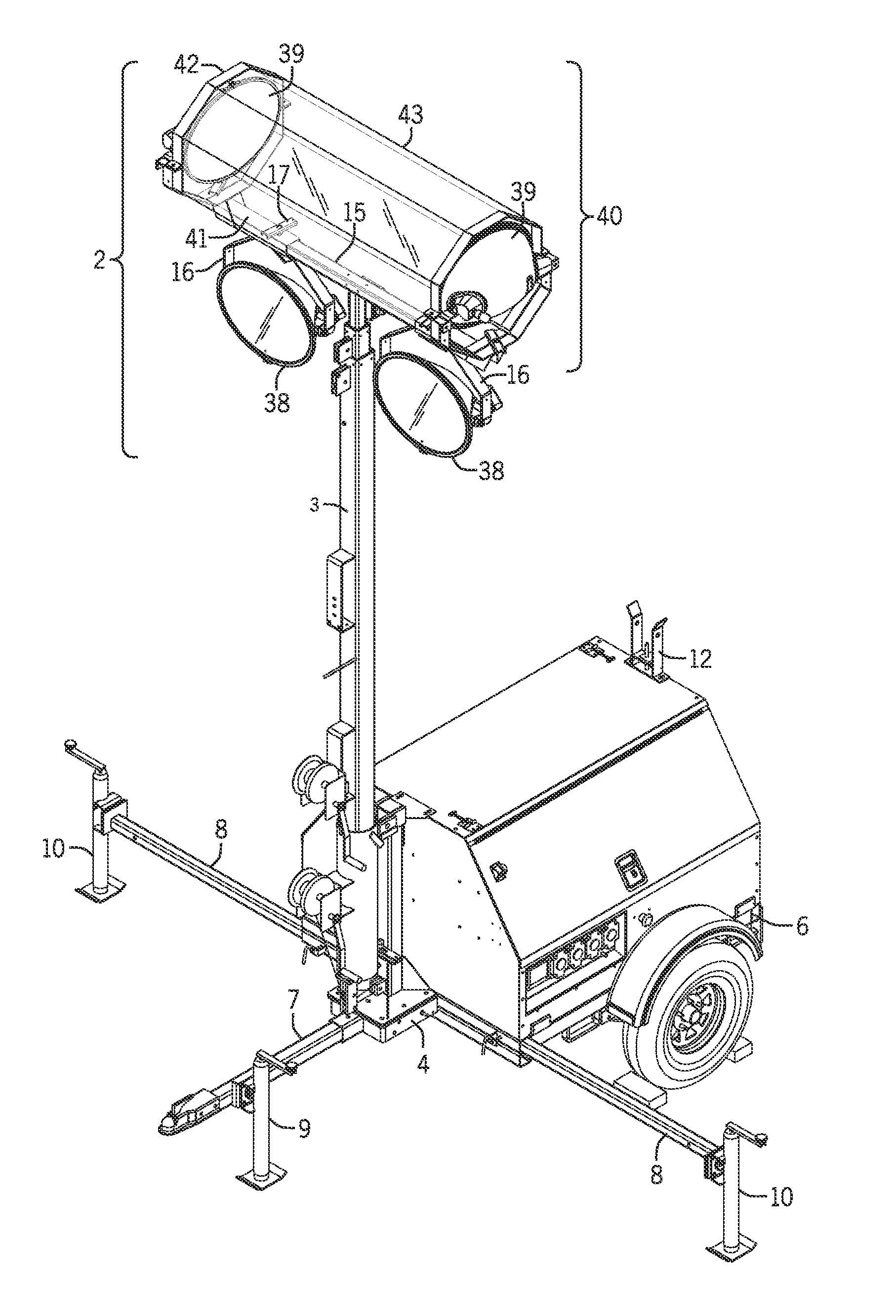 Light source assembly for portable lighting system