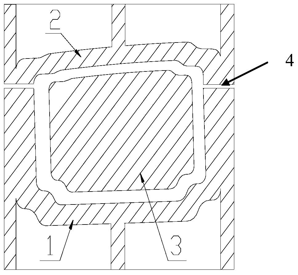 Manufacturing method of UAV non-equal-diameter closed square tubular carbon fiber beam structural parts