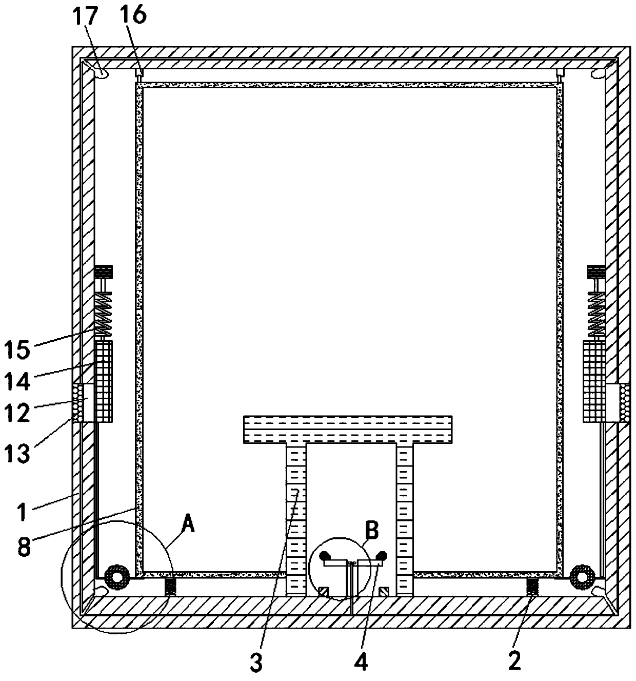 Damp-proof instrument placing box capable of being automatically ventilated