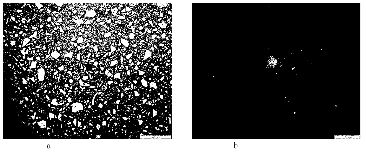 Metallographic test sample preparation method of aluminum-based ceramic mould core and silicon-based ceramic mould core