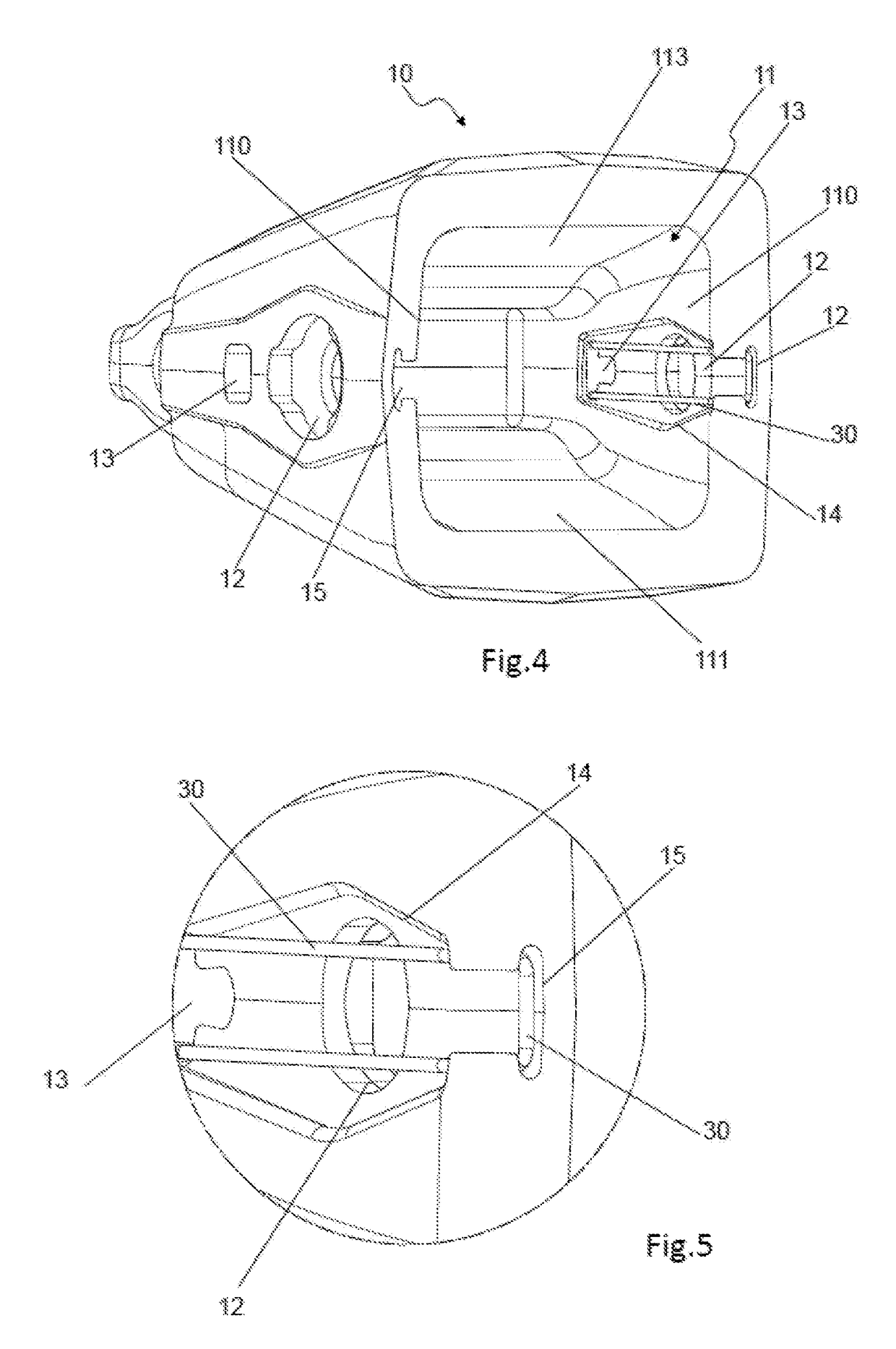 Female part, retaining device and pin system for excavators and the like
