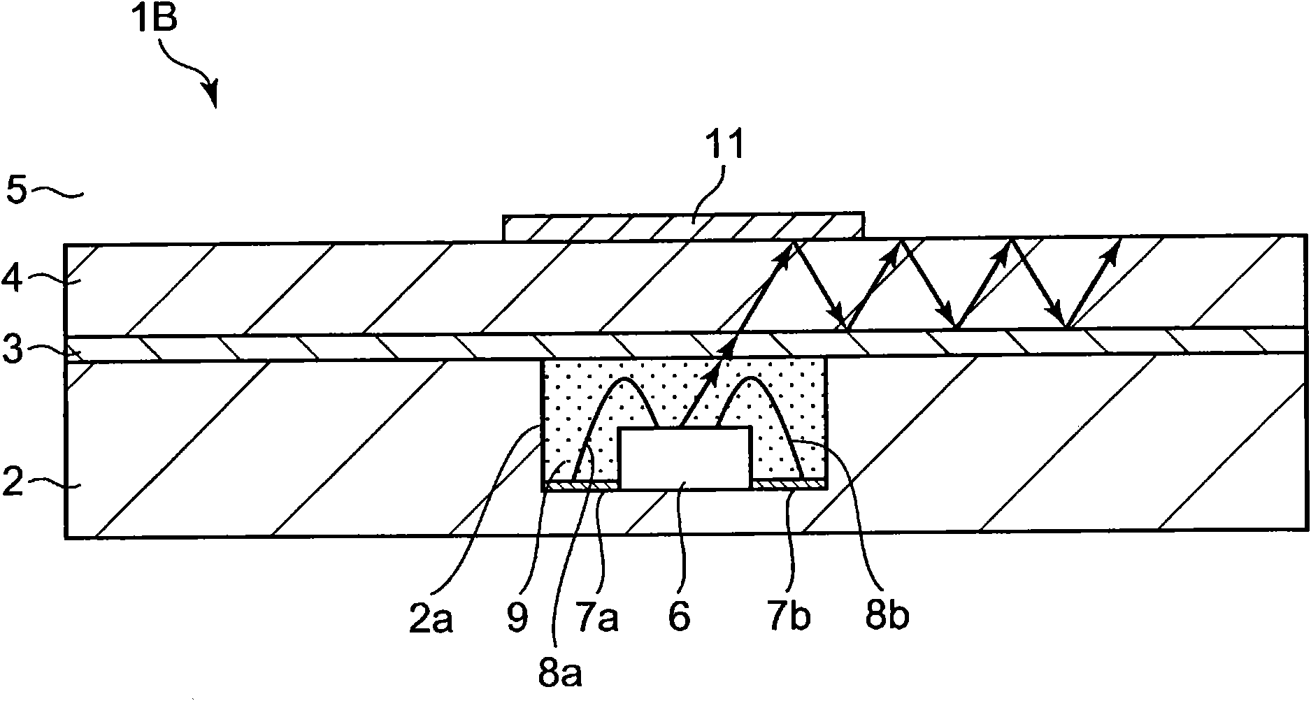Illuminating device, and input device having the former