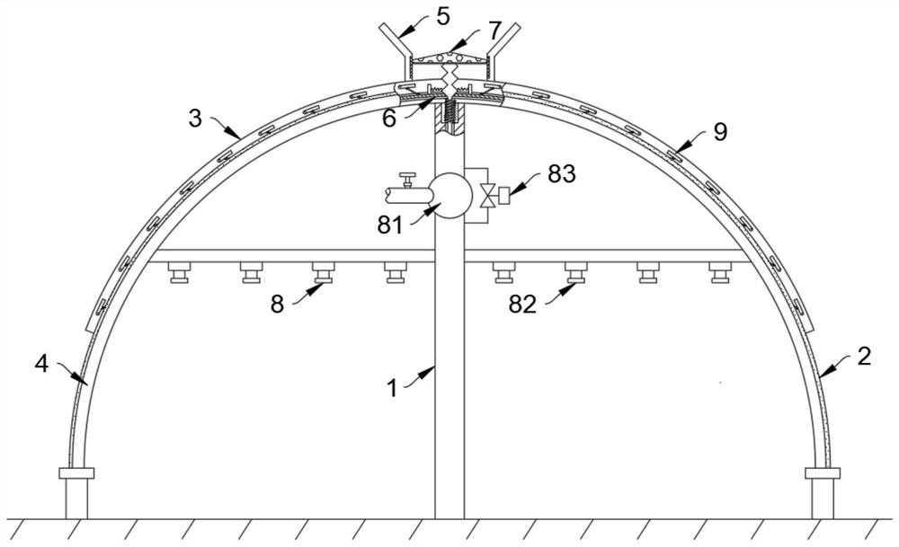 A kind of automatic snow removal device for greenhouse and using method thereof