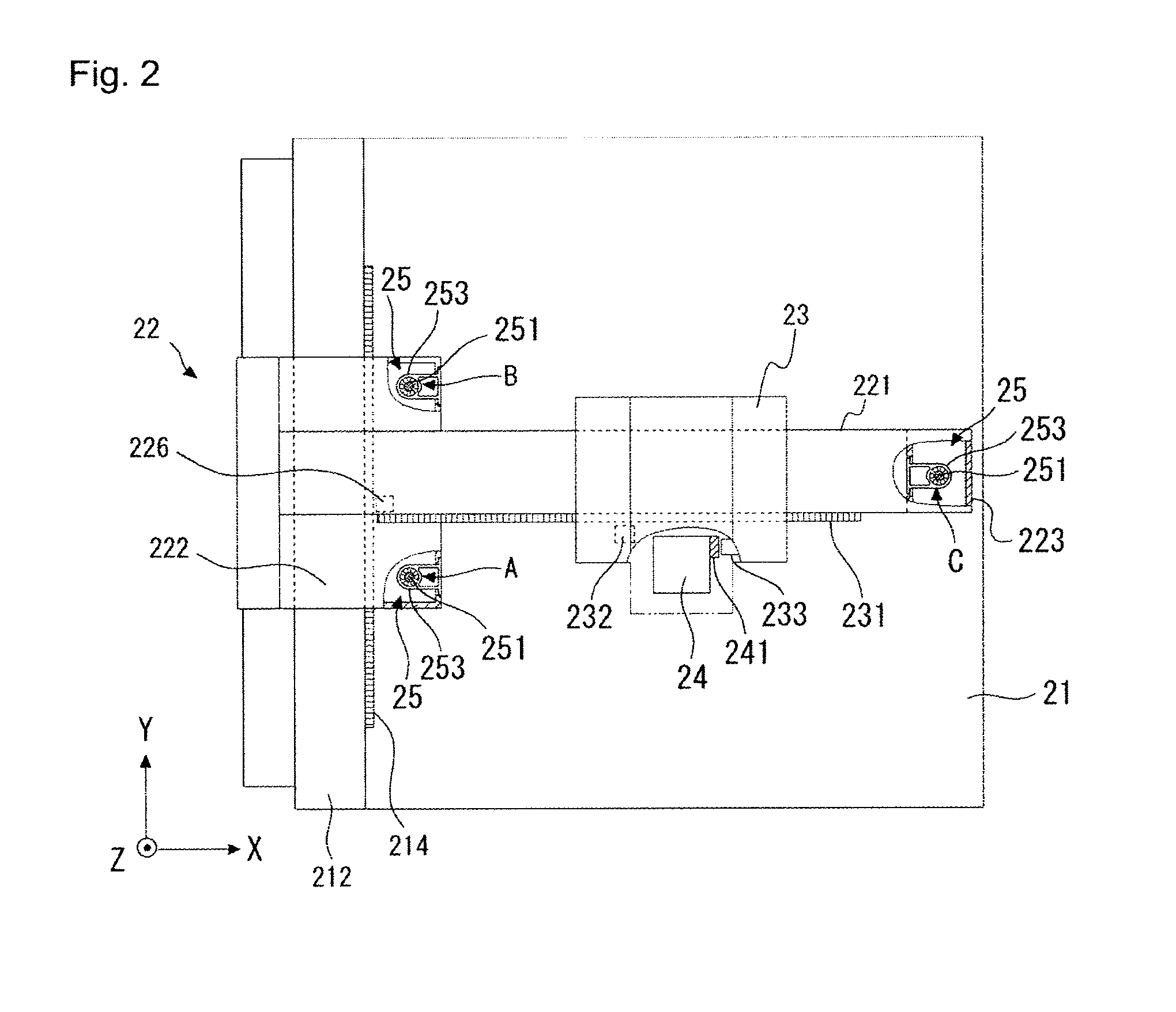 Industrial machine and method for measuring amount of expansion/contraction of industrial machine