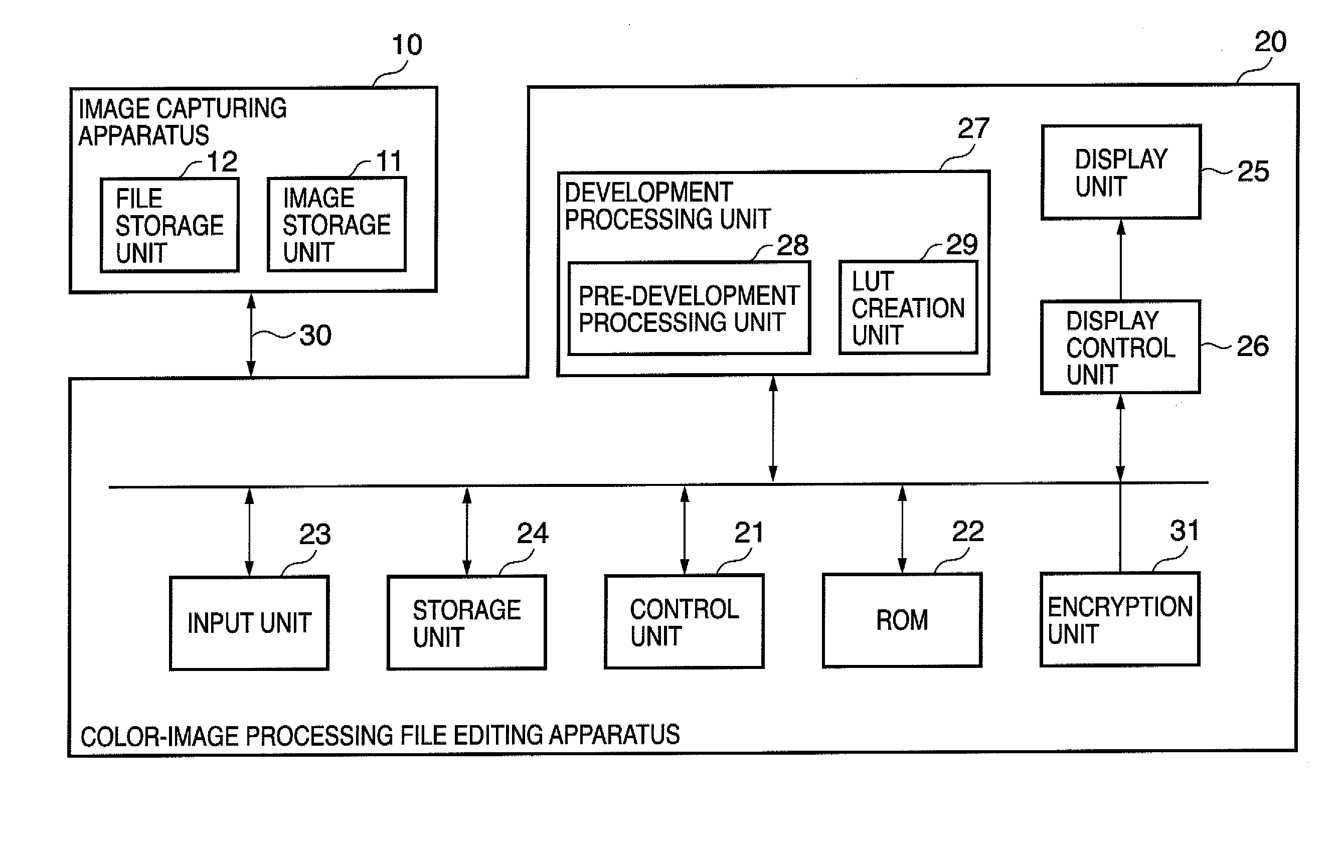 File processing apparatus, file processing method and color-image processing file