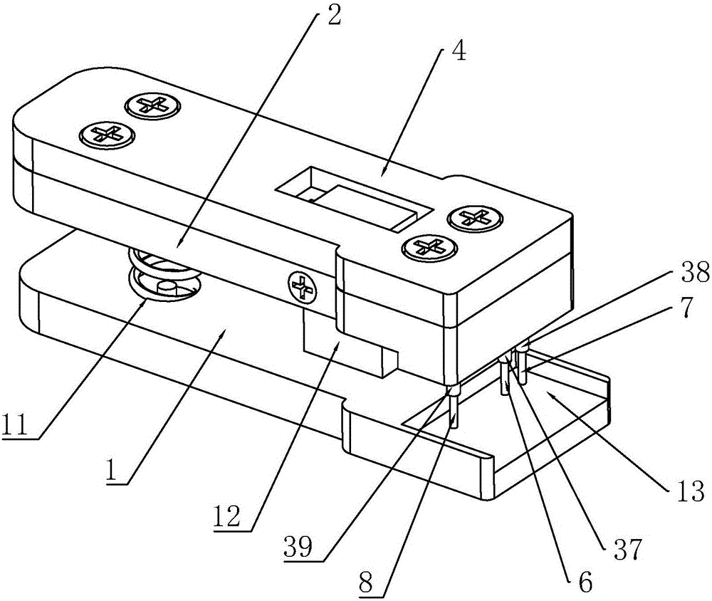 Electrical signal acquisition and transmission device for flat plate type working electrode