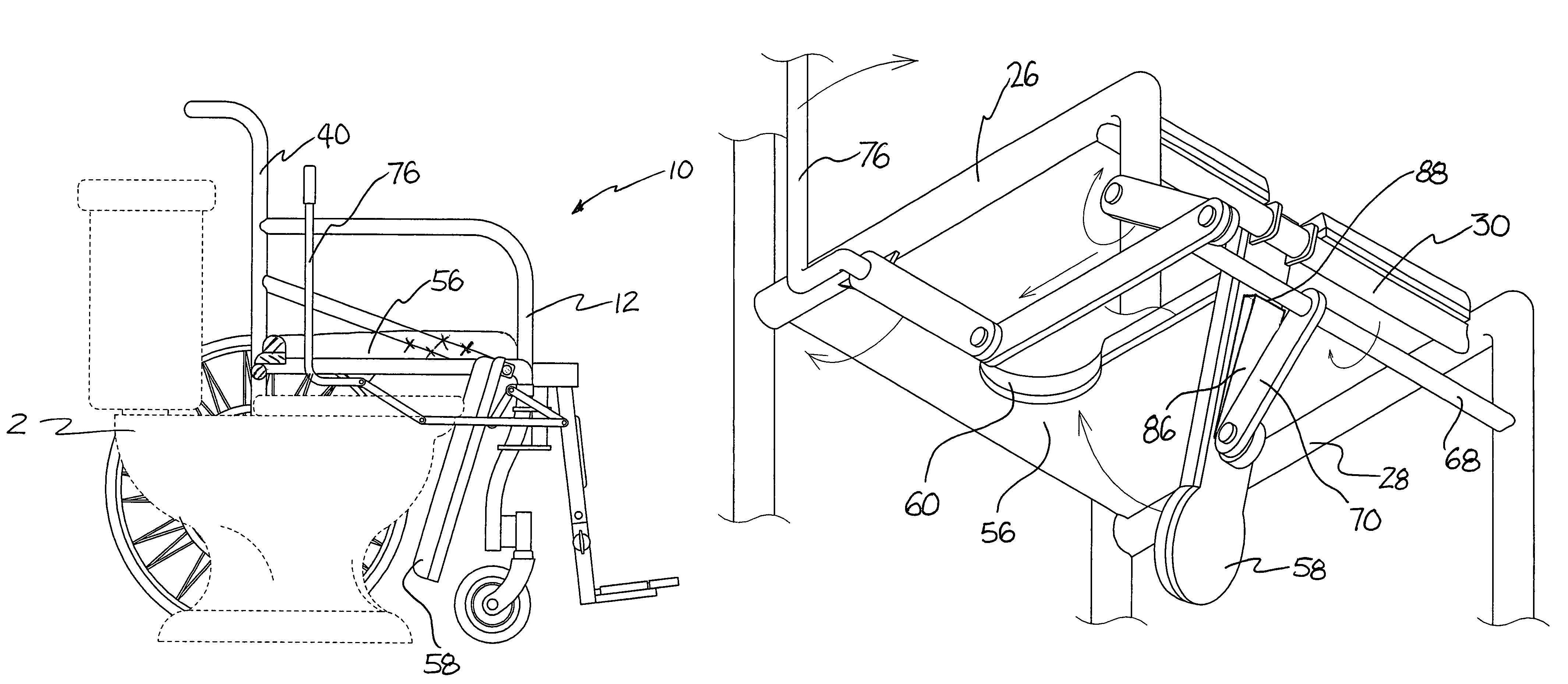 Wheelchair with enhanced toilet accessibility