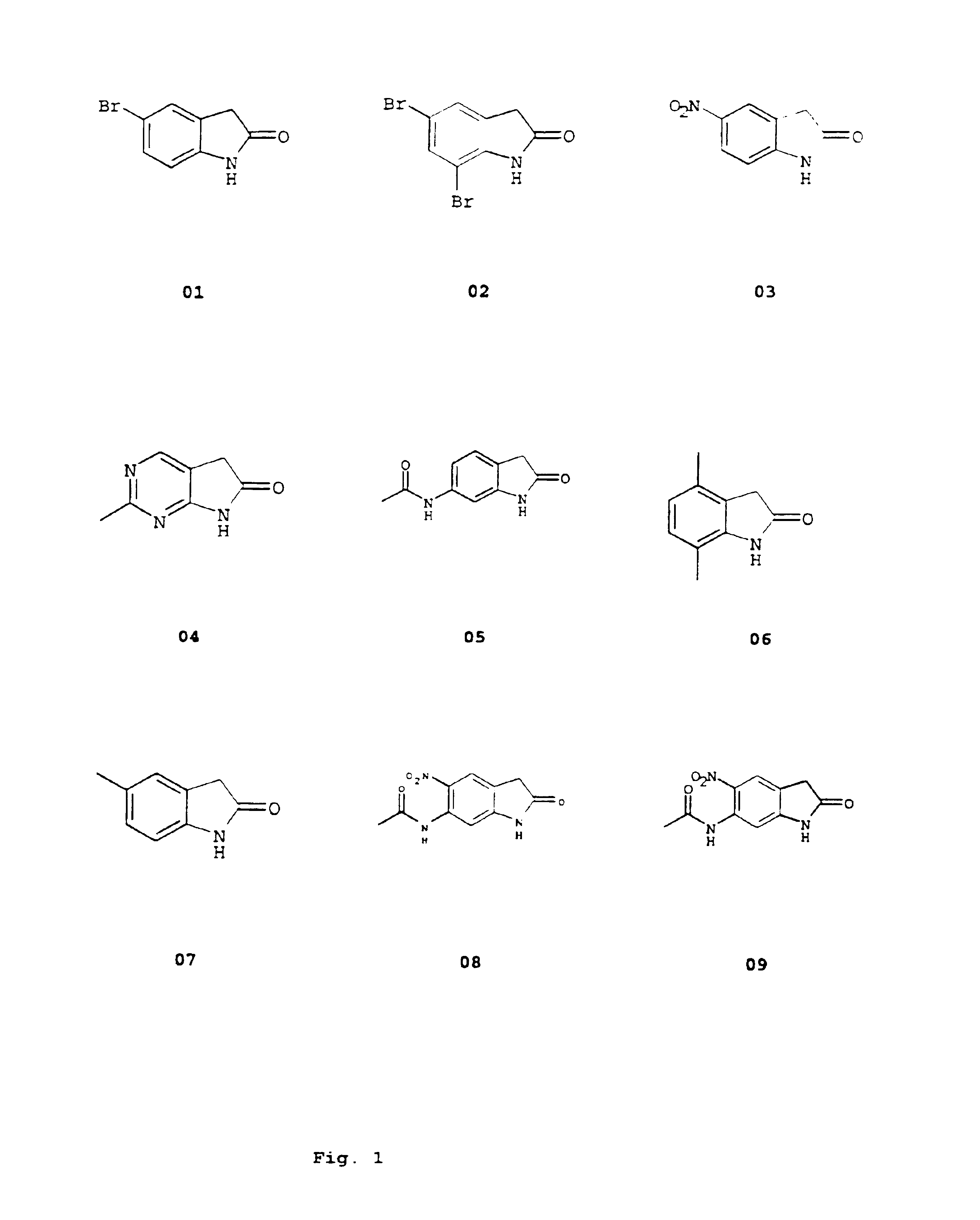 Indolinone combinatorial libraries and related products and methods for the treatment of disease