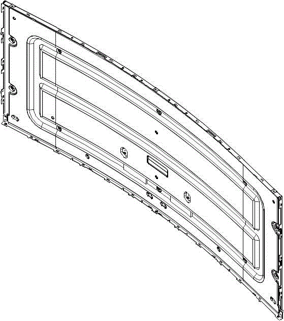Curved-surface LED display backboard stamping die machining method