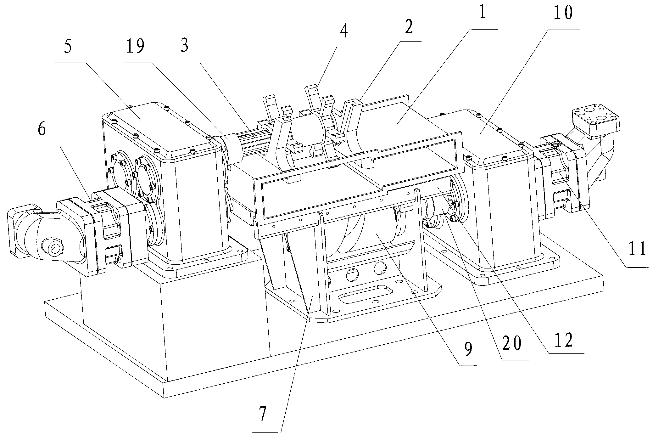 Ammunition link small-diameter artillery ammunition feeding and recoil and counter-recoil analog device