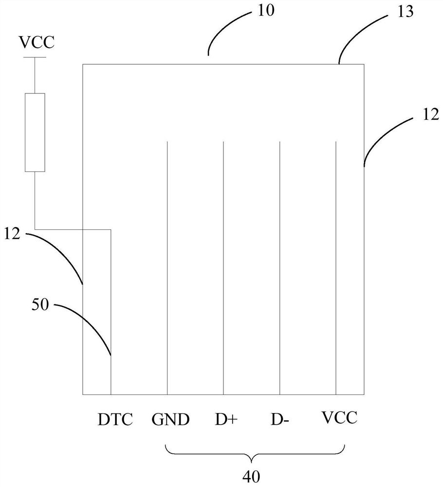 Usb connection port component, self-protection method and host