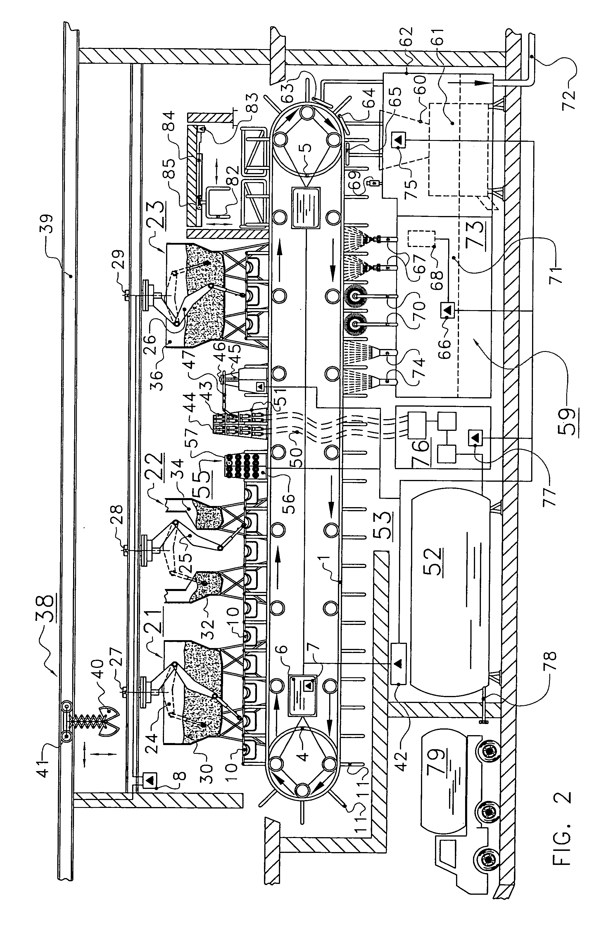 Assembly for and a method of feeding and milking animals, a feed platform, a milking pre-treatment device, a milking post-treatment device, a cleaning device, a separation device and a milking system all suitable for use in such an assembly
