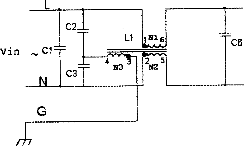 Single-phase AC inputting electromagnetic interference killer circuit