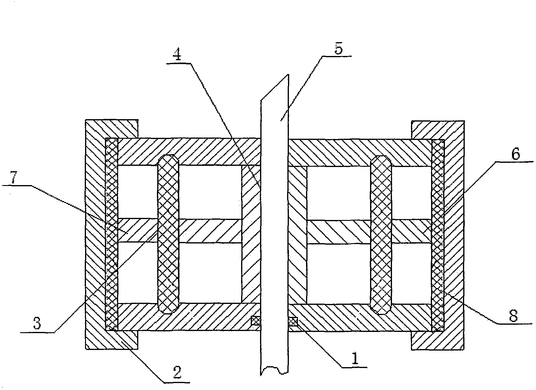 Novel piston rod mechanism of forging and pressing machinery