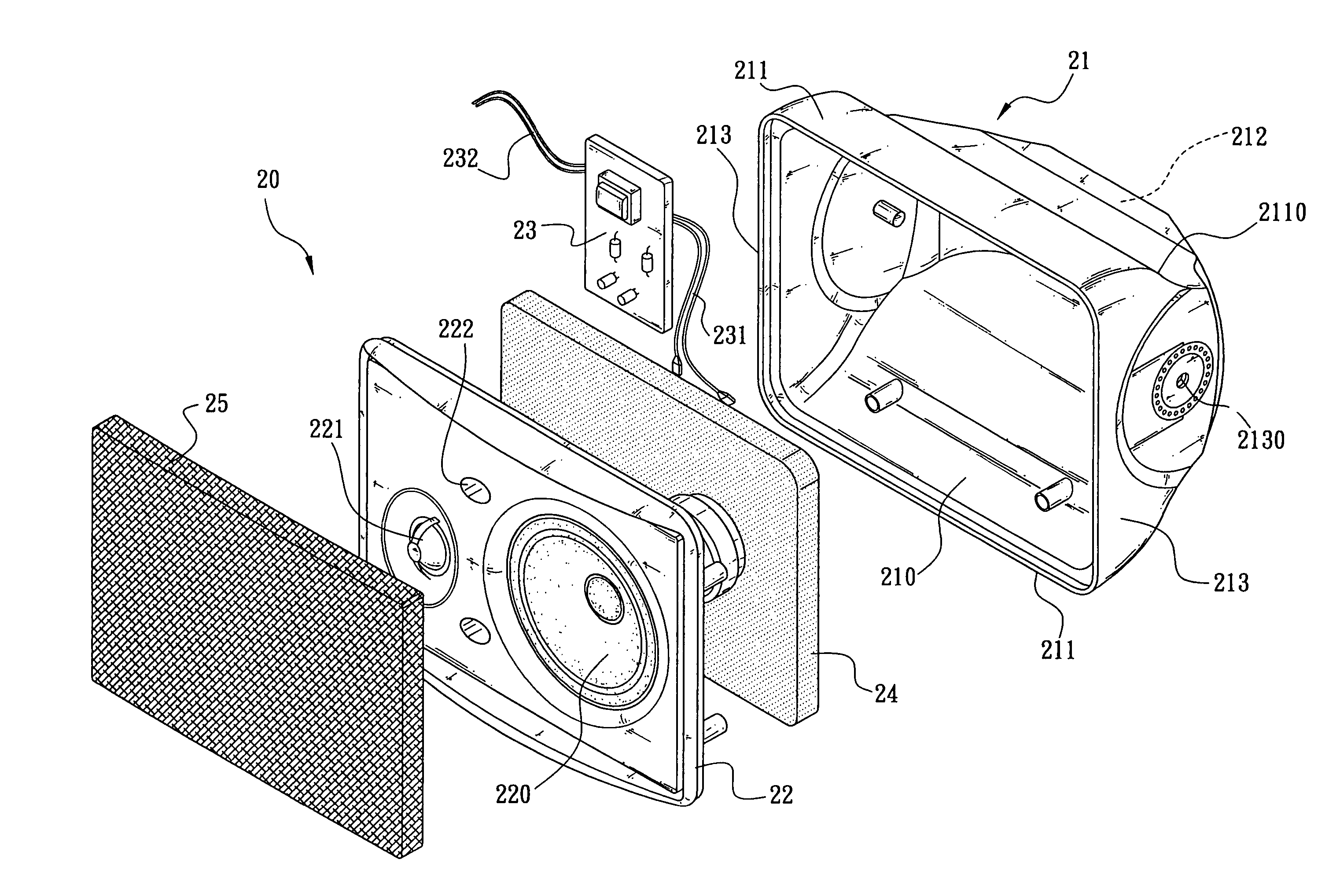 Speaker cabinet with increased air circulation efficiency