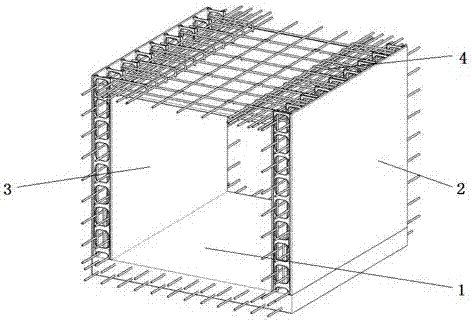 Assembly-type cast-in-place concrete structure disassembly-free template pipe gallery