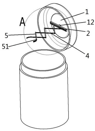 Connecting rod type tea clamping device convenient to install and place