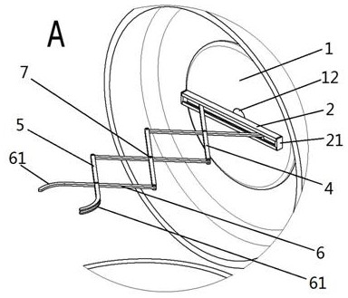 Connecting rod type tea clamping device convenient to install and place