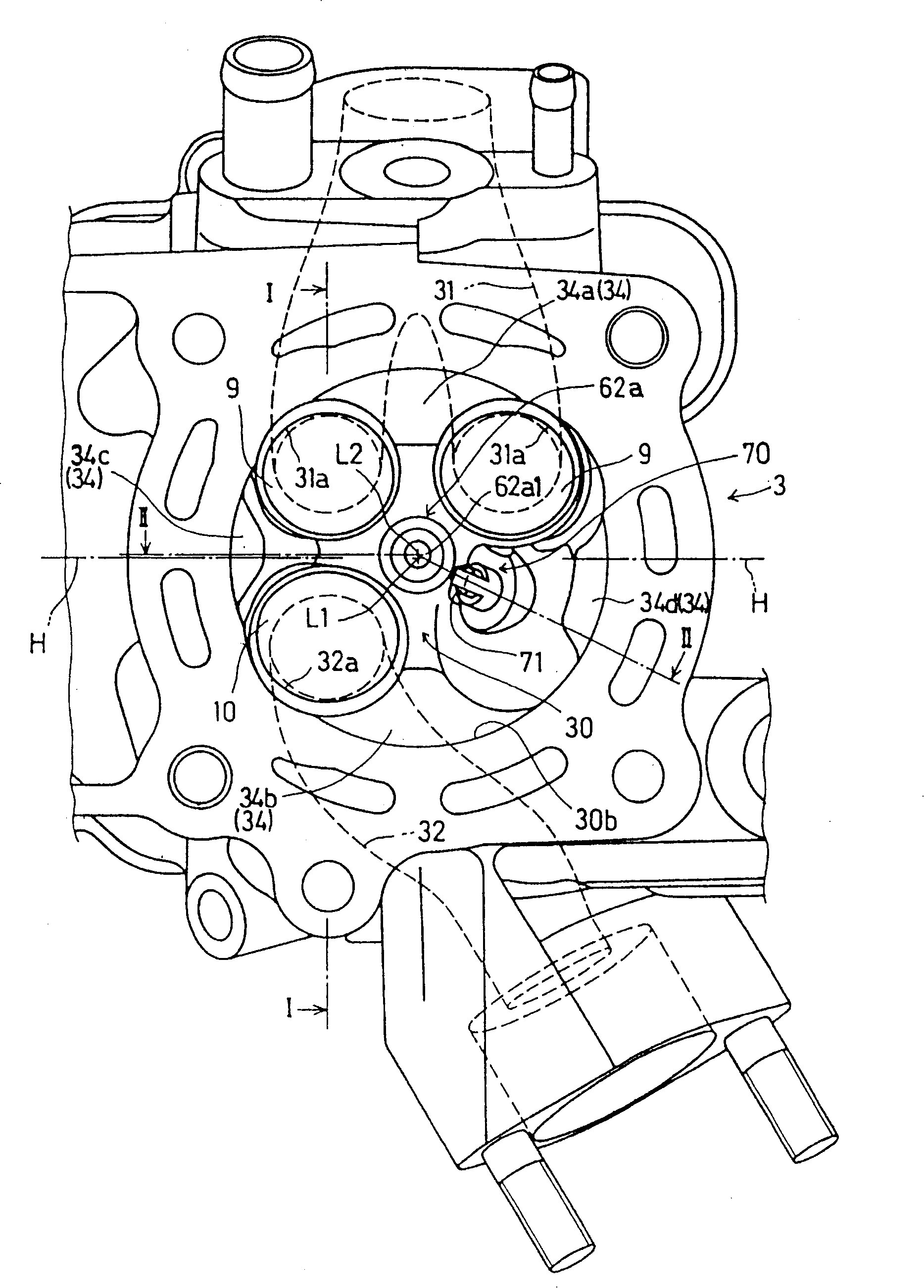 Fuel-direct-jetting type internal combustion engine