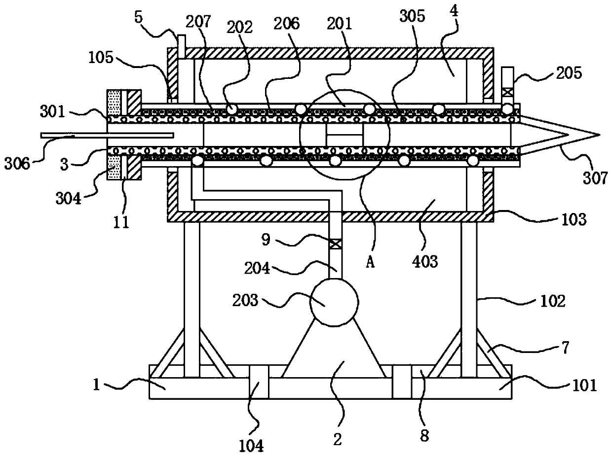 Fiber laser cooling device