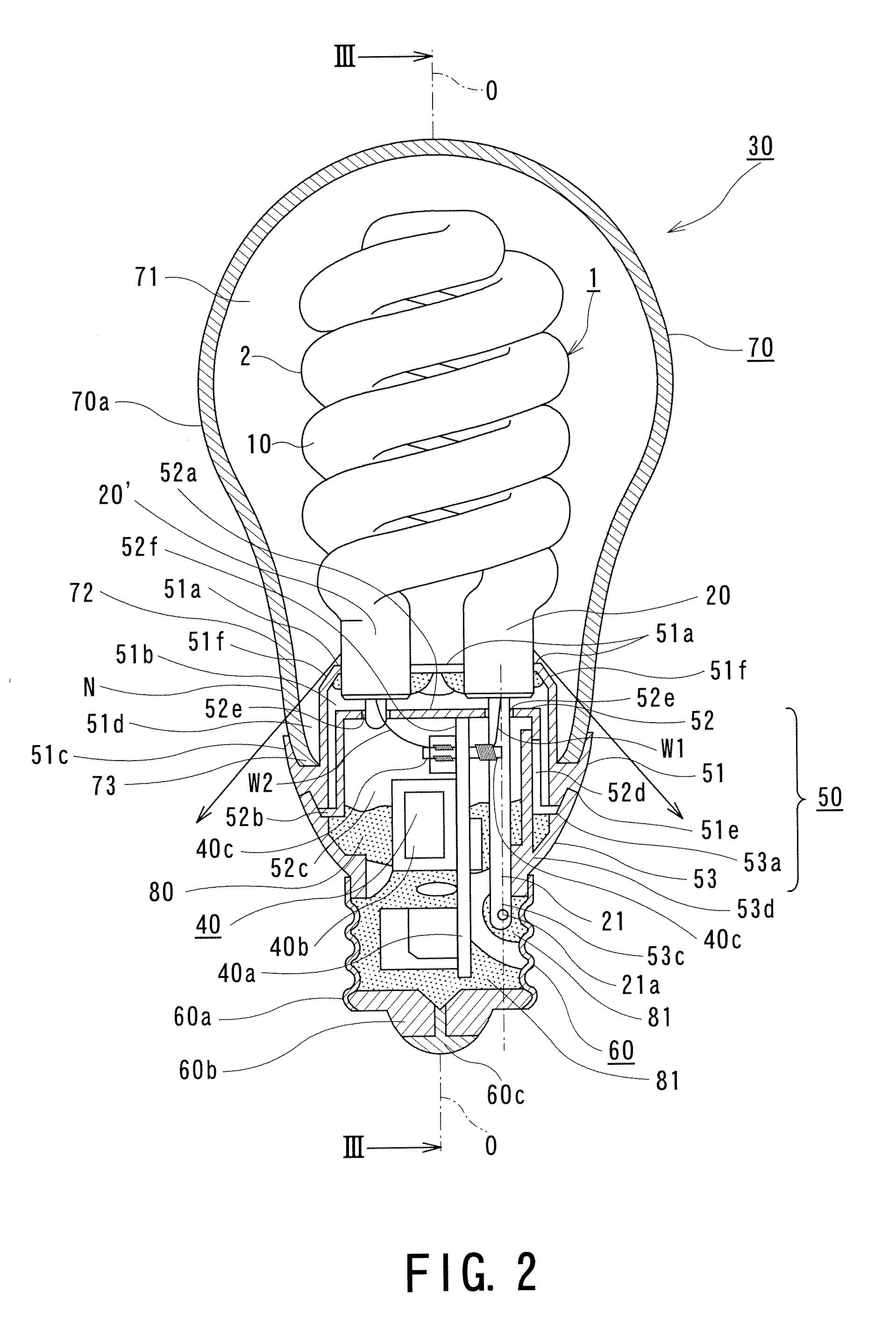 Compact fluorescent lamp and lighting apparatus
