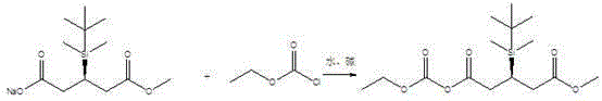 Synthesis of 1-ethoxycarbonyl-5-methyl-(3r)-tert-butyldimethylsilyloxyglutarate